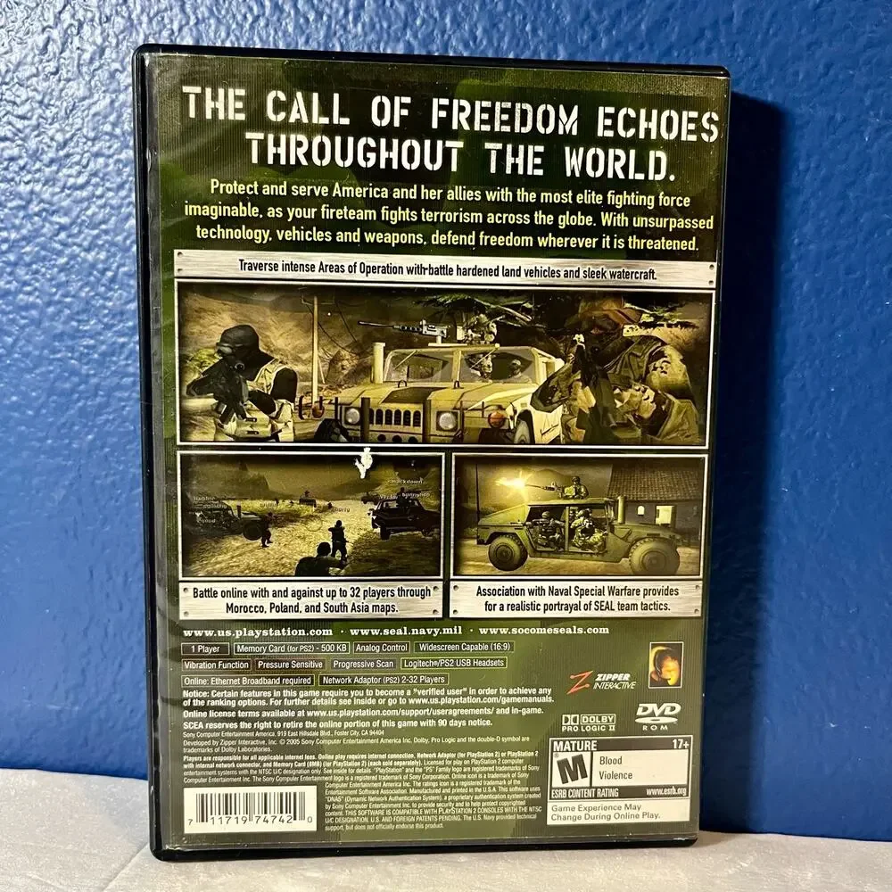SOCOM 3:‎ U.S. Navy Seals (Sony PlayStation 2, 2005) PS2 Complete